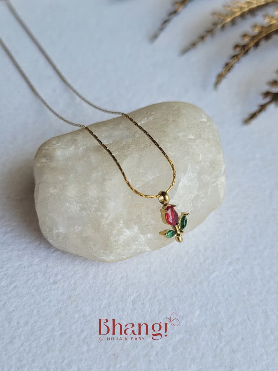 Ruby Bloom Necklace