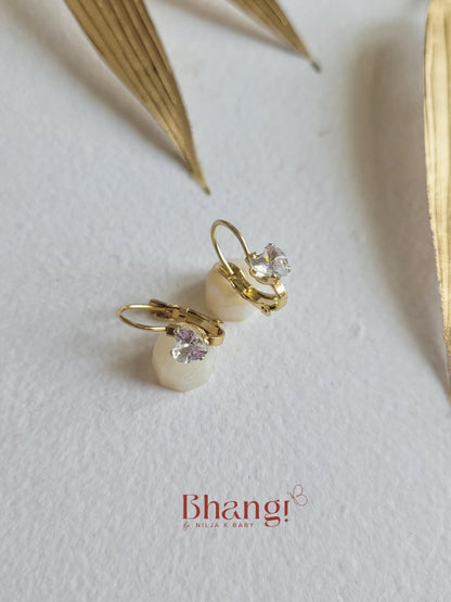 Tiny Heart Crystal Earrings