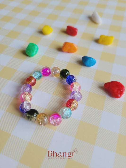 Rainbow Crackle Beads Bracelet