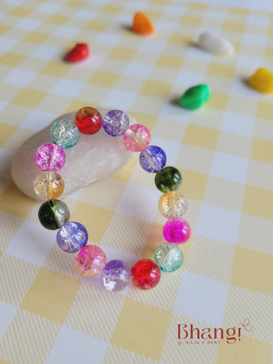 Rainbow Crackle Beads Bracelet