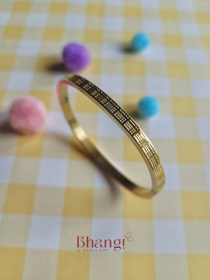 Golden Checker Kids Bangle