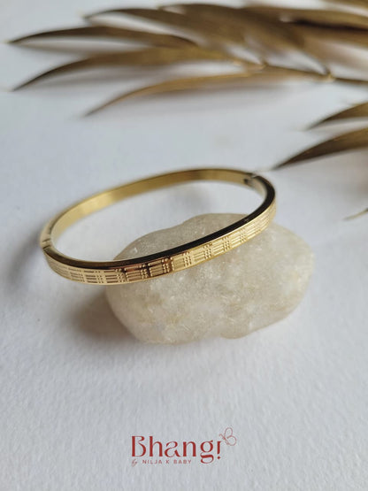 Golden Checker Kids Bangle