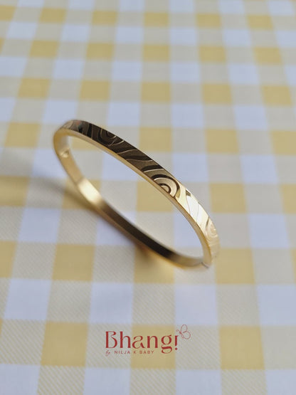 Golden Wave Kids Bangle