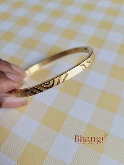 Golden Wave Kids Bangle