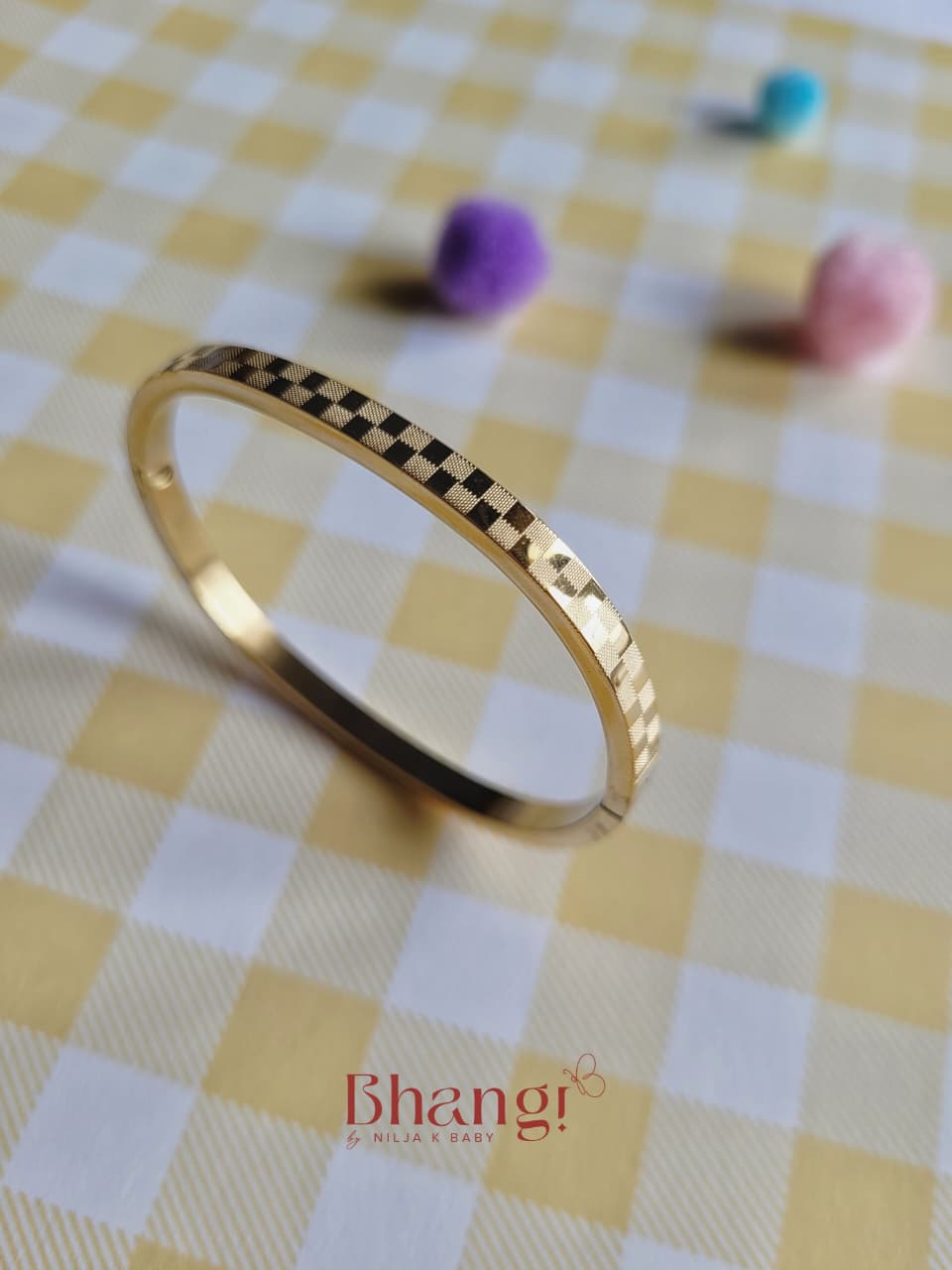 Golden Pixel Kids Bangle