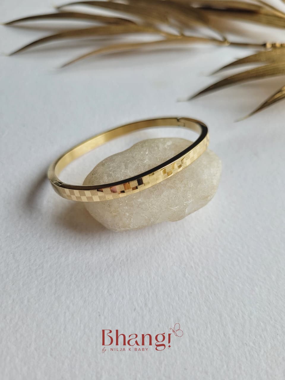 Golden Pixel Kids Bangle