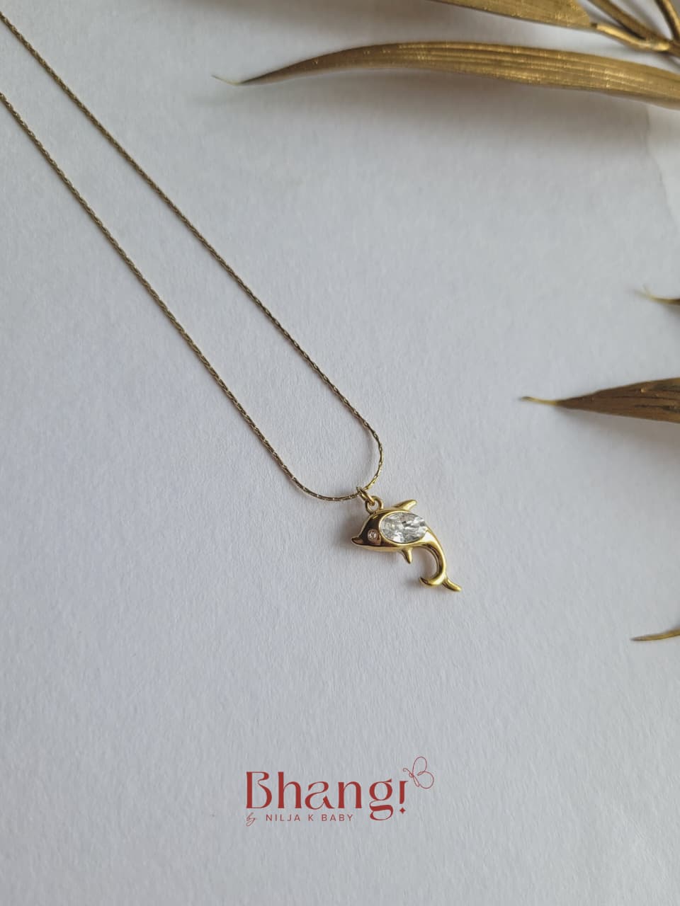 Crystal Dolphin Pendant Necklace