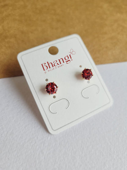 Solitaire Crystal Studs