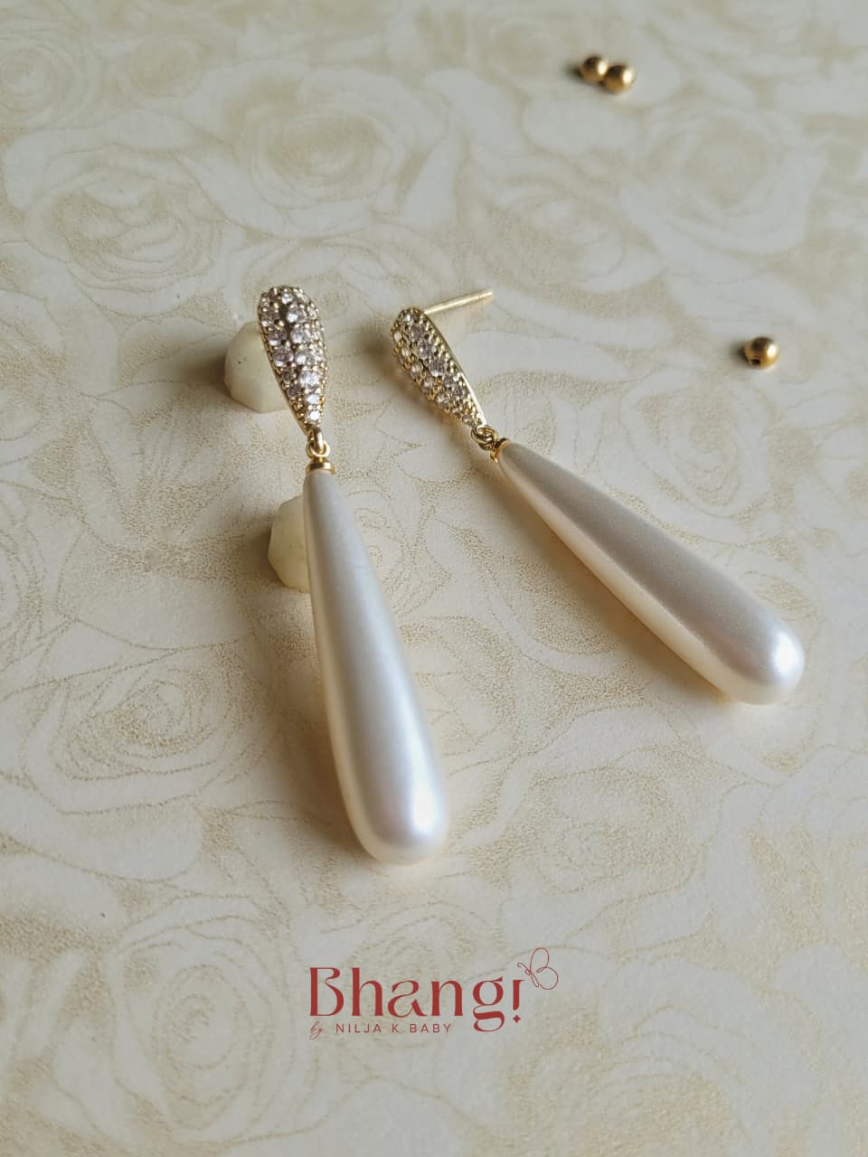 Elara Pearl Drop Statement Earrings