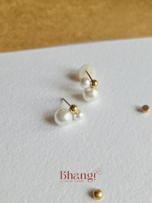 Lumière Pearl Duo Stud Earrings