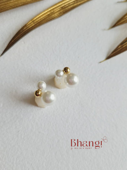 Lumière Pearl Duo Stud Earrings