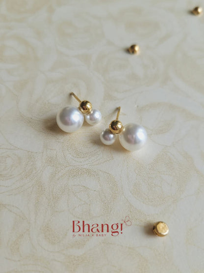 Lumière Pearl Duo Stud Earrings