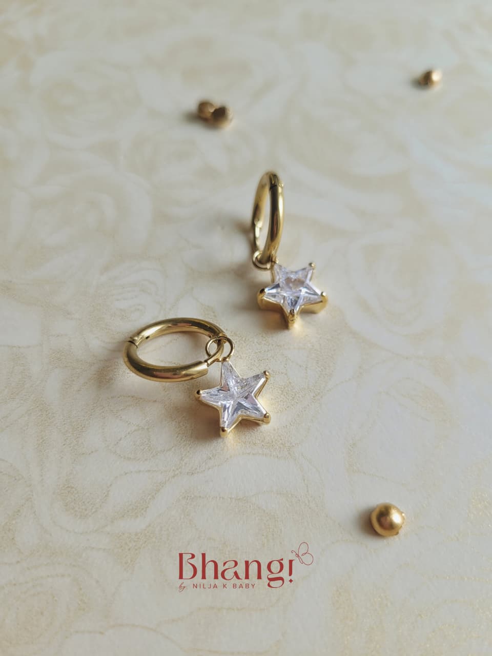 Crystal Star Drop Earrings