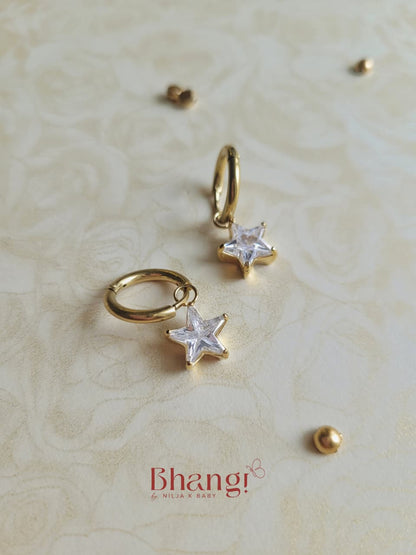 Crystal Star Drop Earrings