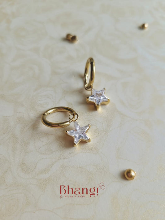 Crystal Star Drop Earrings