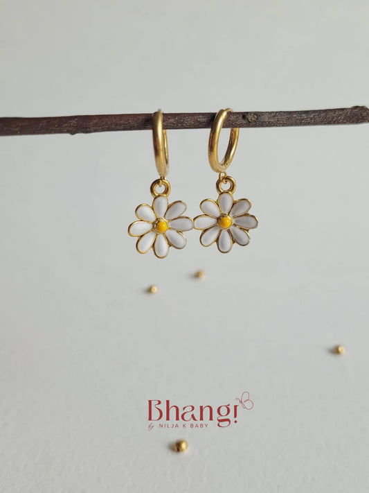 Daisy Bloom Gold-Tone Drop Earrings
