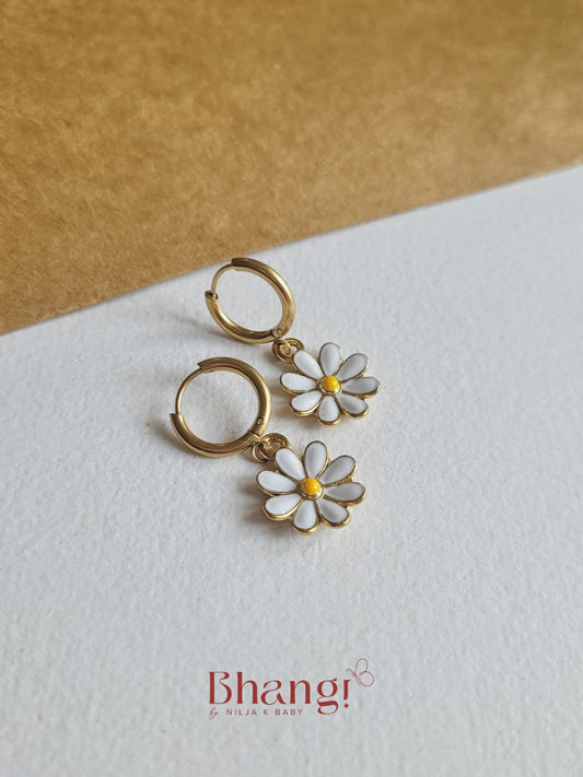 Daisy Bloom Gold-Tone Drop Earrings