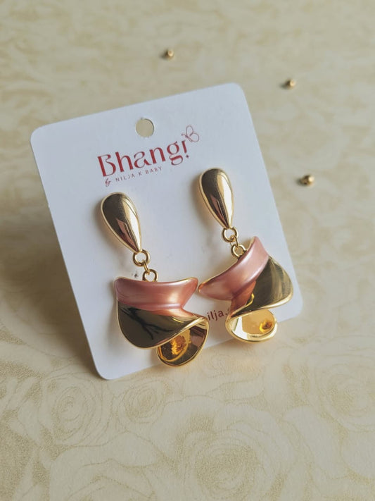 Rosé Sculpted Statement Earrings