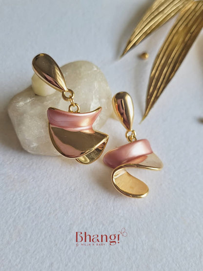 Rosé Sculpted Statement Earrings