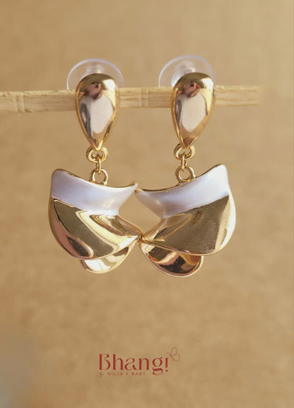 Ivory Muse Sculpted Drop Earrings