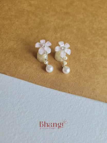 Fleur Pearl Drop Earrings