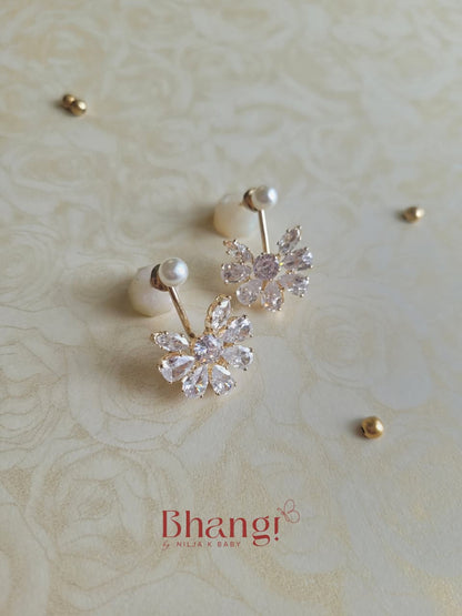 Celeste Floral Pearl Earrings