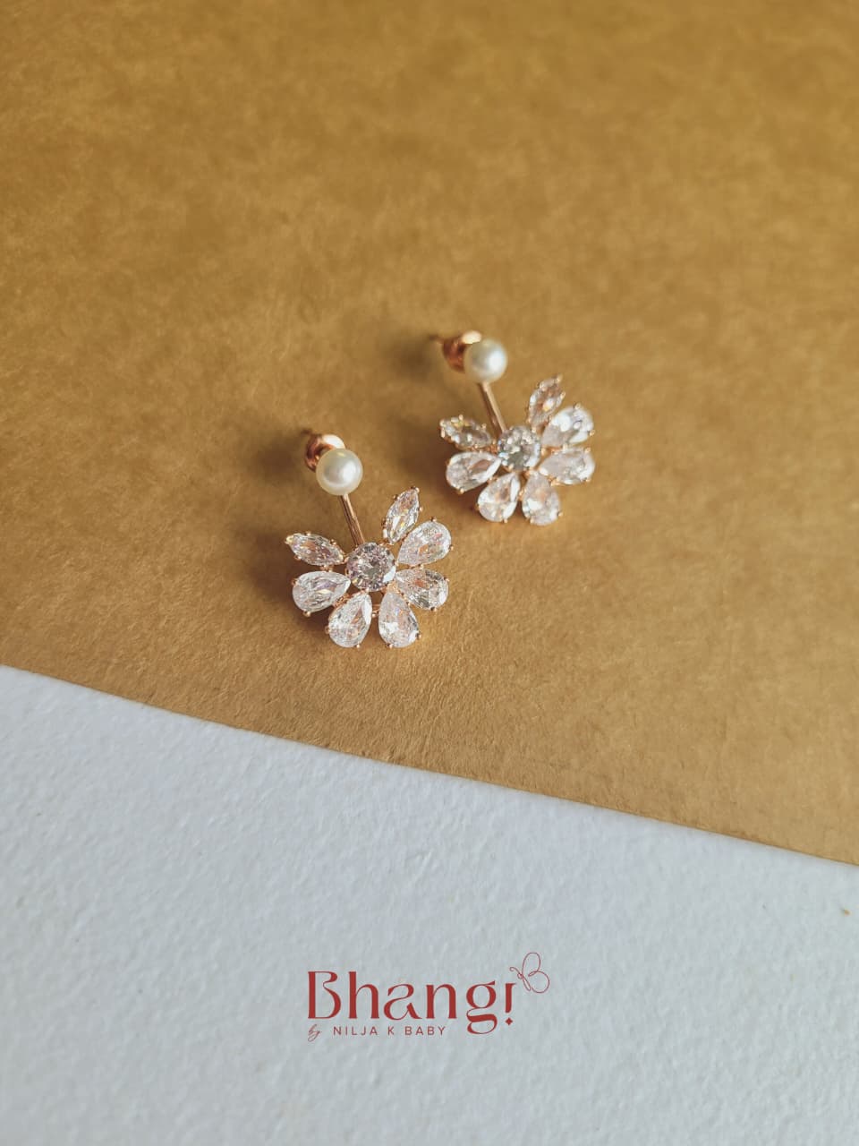 Rosé Bloom Crystal Earrings