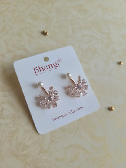 Rosé Bloom Crystal Earrings
