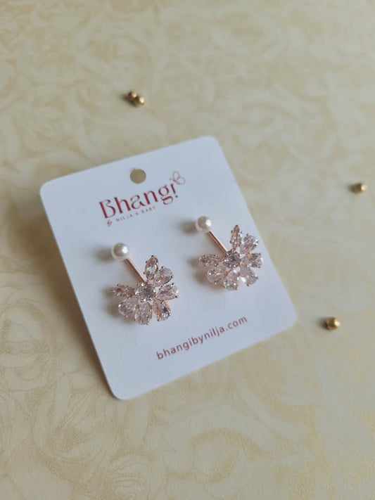 Rosé Bloom Crystal Earrings