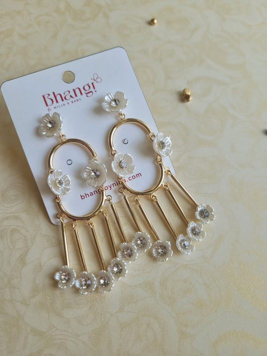 Fleur Cascade Floral Chandelier Earrings