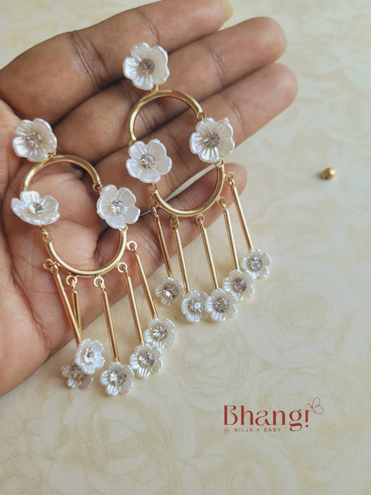 Fleur Cascade Floral Chandelier Earrings