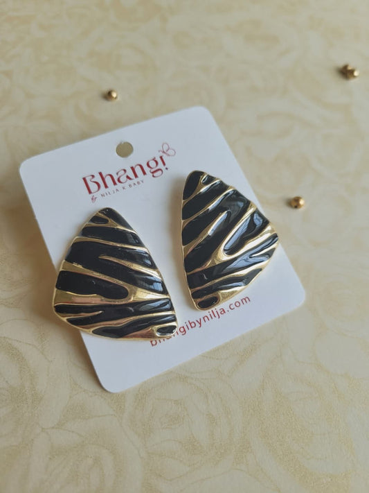 Noir Wave Statement Earrings