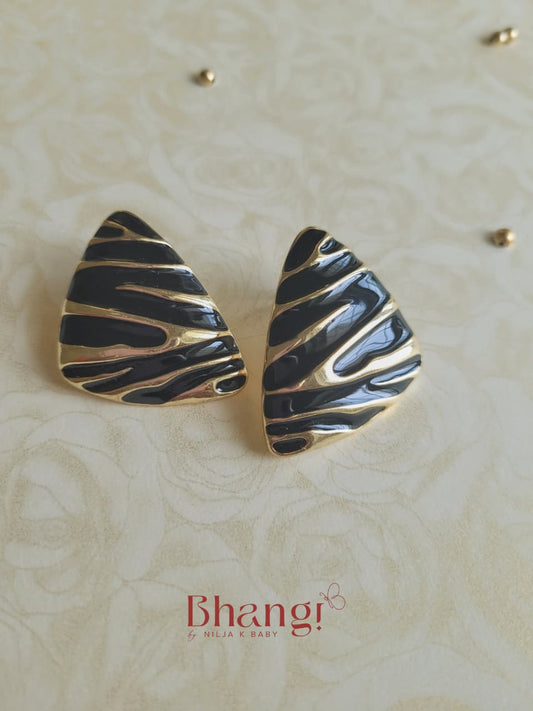 Noir Wave Statement Earrings