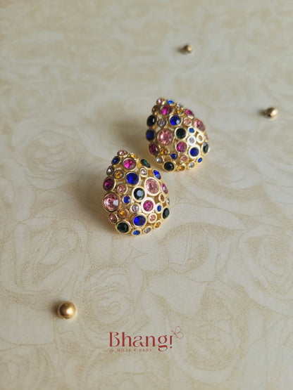Multicolour Mosaic Statement Earrings