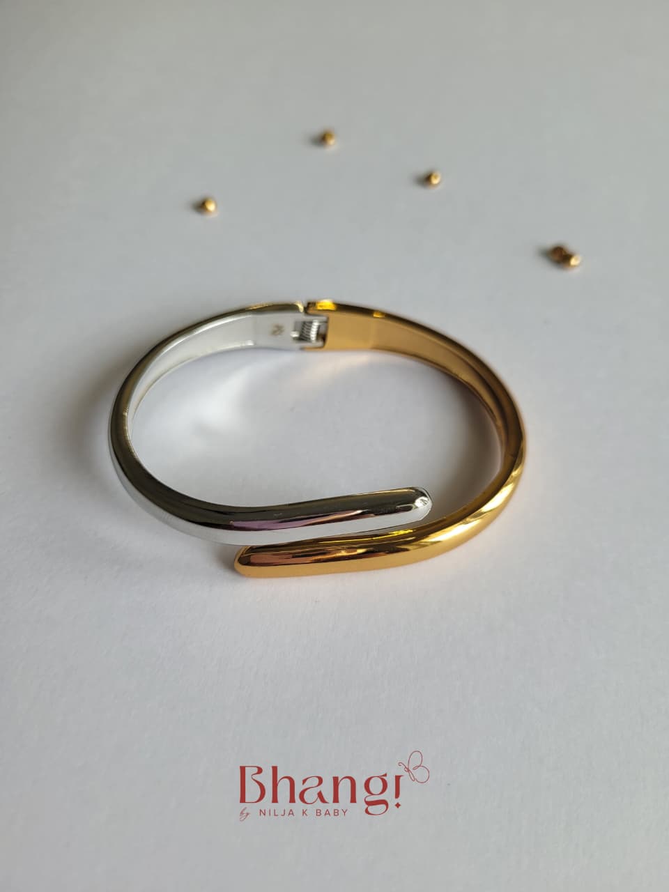 Dual-Tone Sculpted Bangle