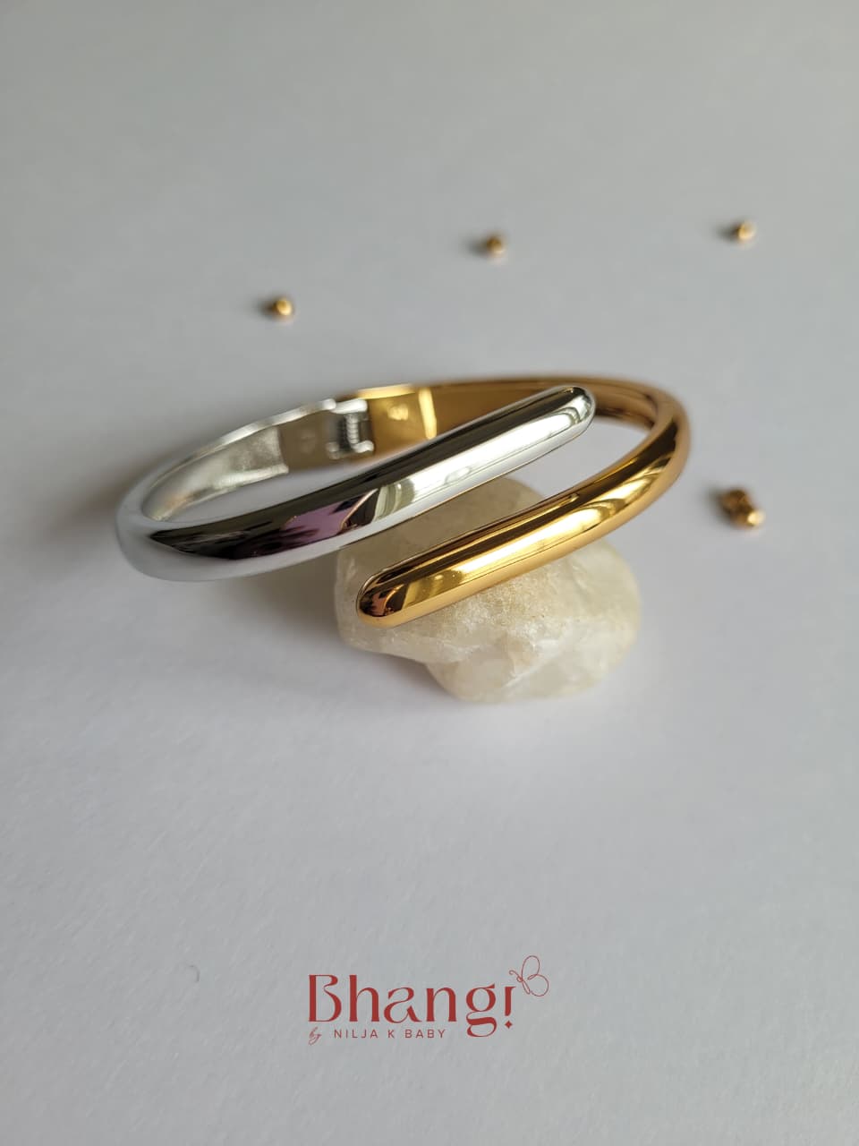 Dual-Tone Sculpted Bangle