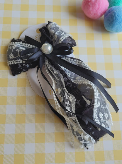 Lace Ribbon Bow Hair Clip