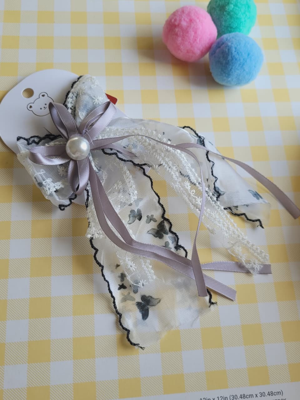Lace Ribbon Bow Hair Clip