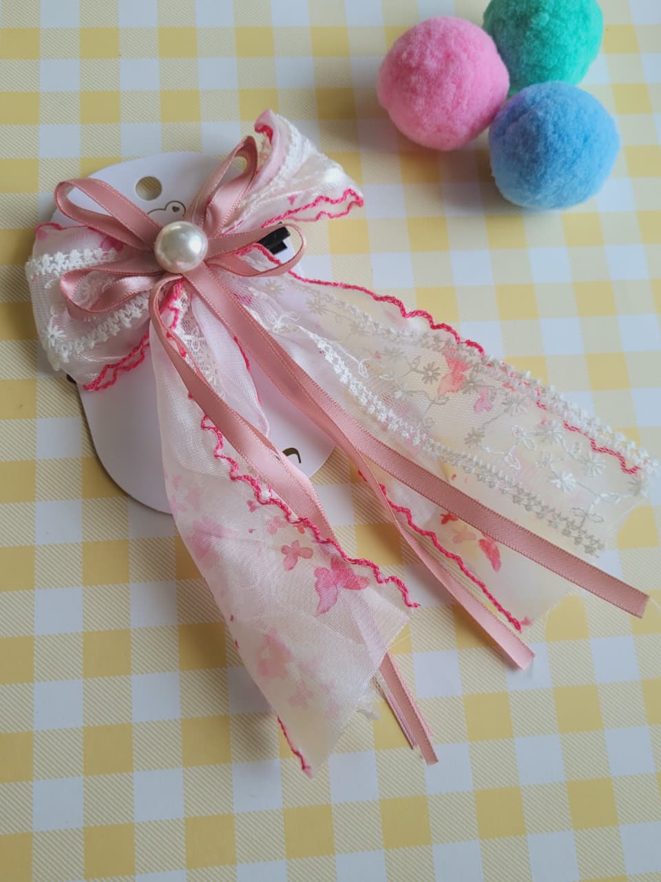 Lace Ribbon Bow Hair Clip