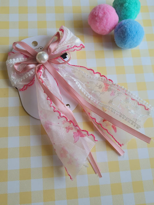 Lace Ribbon Bow Hair Clip