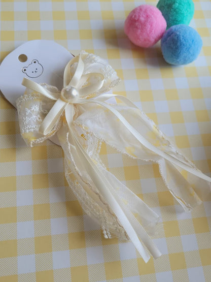 Lace Ribbon Bow Hair Clip