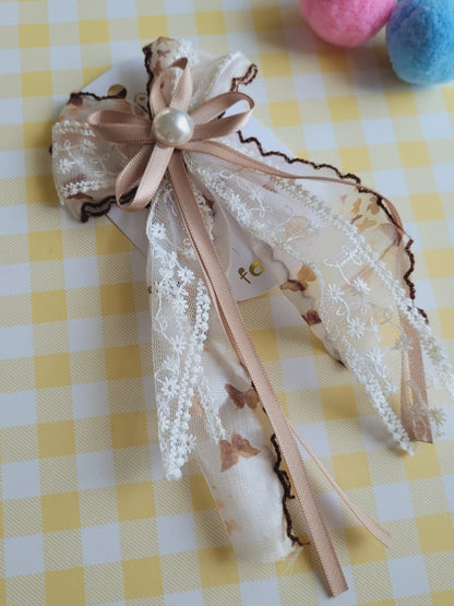Lace Ribbon Bow Hair Clip