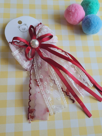 Lace Ribbon Bow Hair Clip