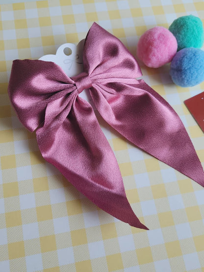 Satin Bow Hair Clip
