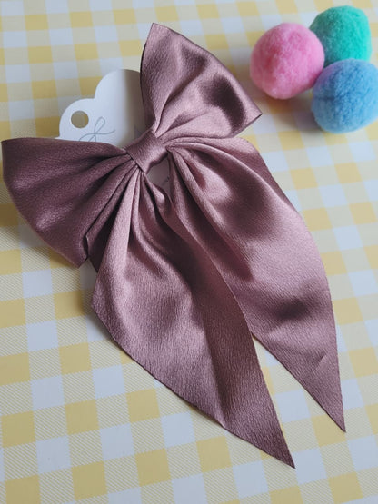 Satin Bow Hair Clip
